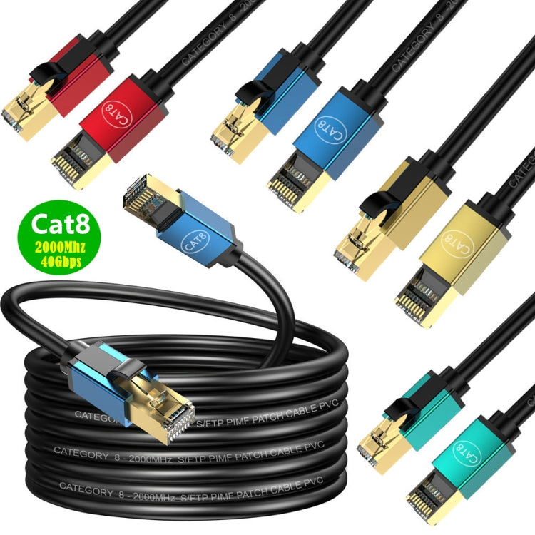 1m Home Fiber Bandwidth 10 Gigabit CAT8 Network Cable(Red) - Lan Cable and Tools by buy2fix | Online Shopping UK | buy2fix