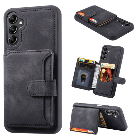 For Samsung Galaxy S25+ 5G Skin Feel Dream RFID Anti-theft PU Card Bag Phone Case(Black) - Galaxy S25+ 5G Cases by buy2fix | Online Shopping UK | buy2fix