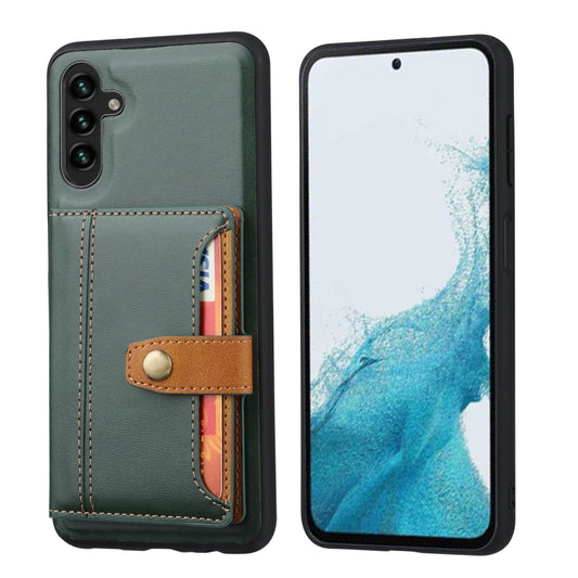 For Samsung Galaxy S25+ 5G Calfskin Card Slot TPU Hybrid PU Phone Case(Green) - Galaxy S25+ 5G Cases by buy2fix | Online Shopping UK | buy2fix