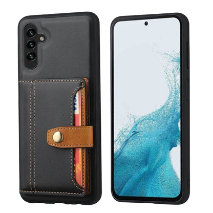 For Samsung Galaxy S25+ 5G Calfskin Card Slot TPU Hybrid PU Phone Case(Black) - Galaxy S25+ 5G Cases by buy2fix | Online Shopping UK | buy2fix