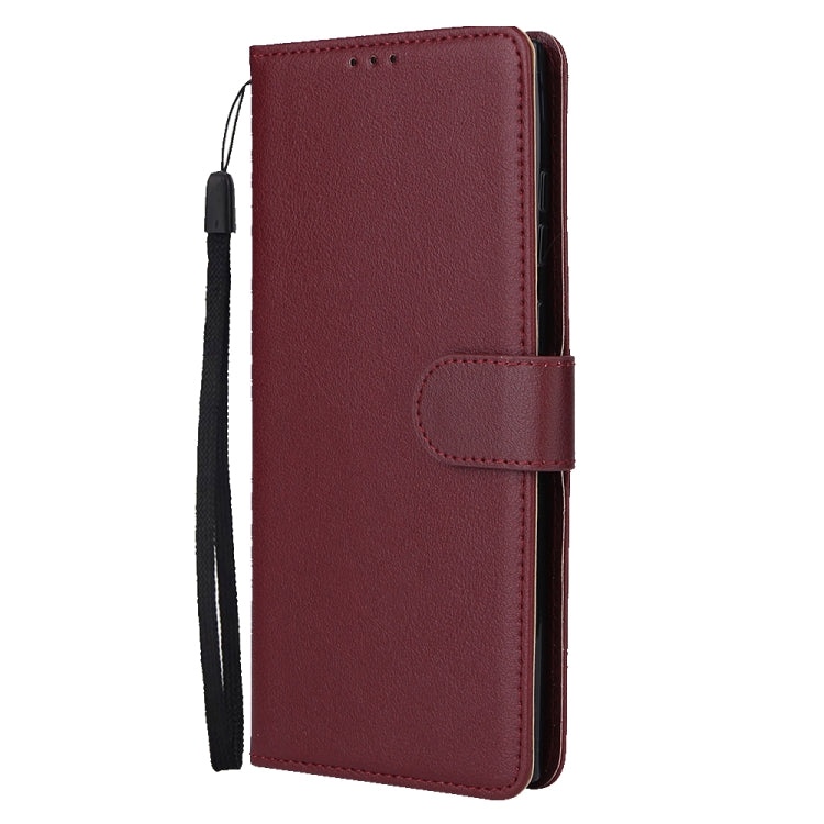 For Samsung Galaxy S25 Ultra 5G 3-Card Slots Multifunctional Leather Phone Case(Wine Red) - Galaxy S25 Ultra 5G Cases by buy2fix | Online Shopping UK | buy2fix