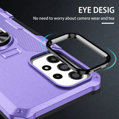 For Samsung Galaxy S25+ 5G Ring Holder Armor Hybrid Phone Case(Purple) - Galaxy S25+ 5G Cases by buy2fix | Online Shopping UK | buy2fix