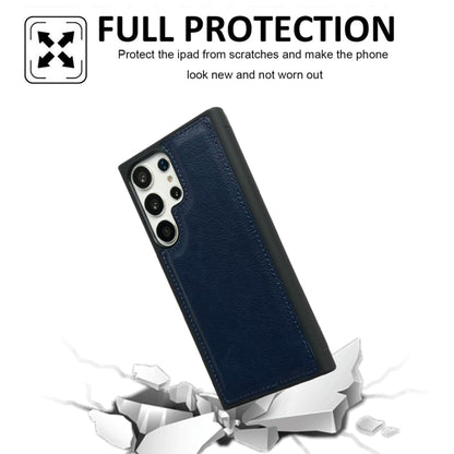 For Samsung Galaxy S25+ 5G Cowhide Texture Back Cover Phone Case(Royal Blue) - Galaxy S25+ 5G Cases by buy2fix | Online Shopping UK | buy2fix