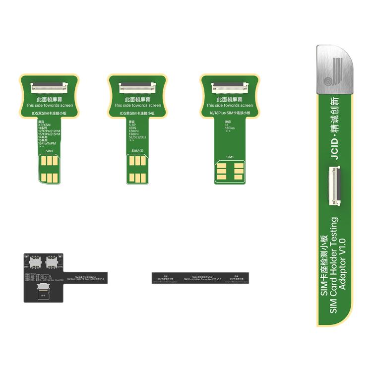 JCID V1S Pro / V1SE SIM Card Holder Testing Set for iPhone 5-16 / Android SIM + TF Card - Test Tools by JC | Online Shopping UK | buy2fix