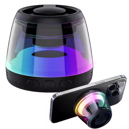 M2 Portable RGB Light Smart Bluetooth Speaker Magnetic Speaker Phone Holder(Black) - Mini Speaker by buy2fix | Online Shopping UK | buy2fix