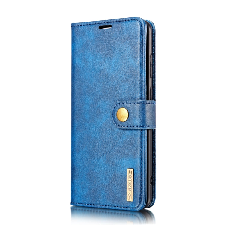 For Samsung Galaxy M31s DG.MING Crazy Horse Texture Flip Detachable Magnetic Leather Case with Holder & Card Slots & Wallet (Blue) - Galaxy Phone Cases by DG.MING | Online Shopping UK | buy2fix