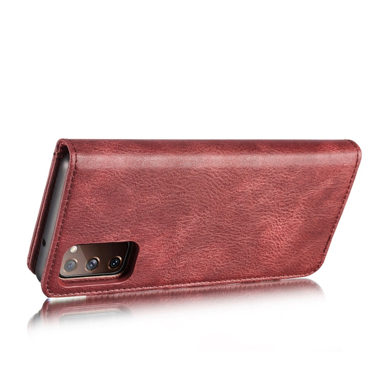 For Samsung Galaxy S20 FE DG.MING Crazy Horse Texture Flip Detachable Magnetic Leather Case with Holder & Card Slots & Wallet(Red) - Galaxy S20 FE Cases by DG.MING | Online Shopping UK | buy2fix