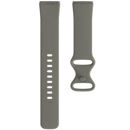 For Fitbit Versa 4 / Versa 3 / Sense 2 / Sense Silicone Watch Band, Size: L(Grey) - Watch Bands by buy2fix | Online Shopping UK | buy2fix