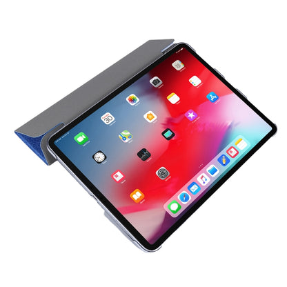 Silk Texture Flip Magnetic PU Leather Smart Case with Three-folding Holder For iPad Air 11 2024 / Air 2022 / 2020 10.9(Blue) - iPad Air (2022) / (2020) 10.9 Cases by buy2fix | Online Shopping UK | buy2fix