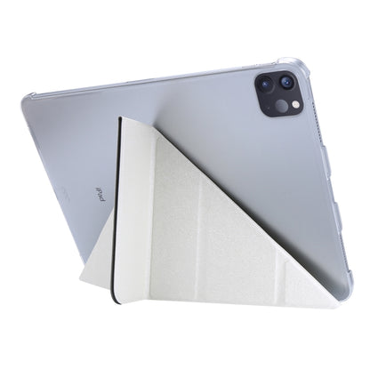 Silk Texture Horizontal Deformation Flip Leather Case with Three-folding Holder For iPad Air 11 2024 / Air 2022 / 2020 10.9(White) - iPad Air (2022) / (2020) 10.9 Cases by buy2fix | Online Shopping UK | buy2fix