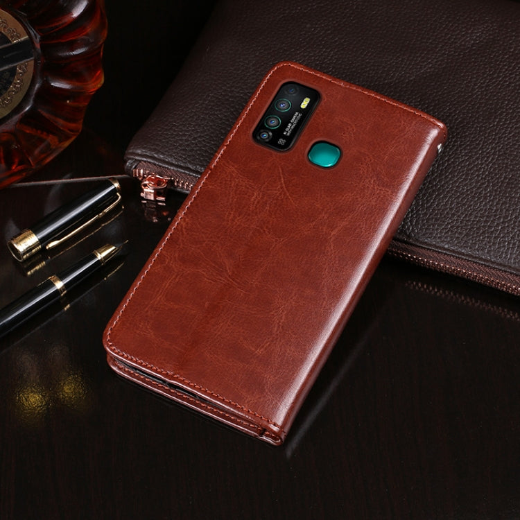 For Infinix Hot 9 Pro idewei Crazy Horse Texture Horizontal Flip Leather Case with Holder & Card Slots & Wallet(Brown) - Infinix Cases by idewei | Online Shopping UK | buy2fix