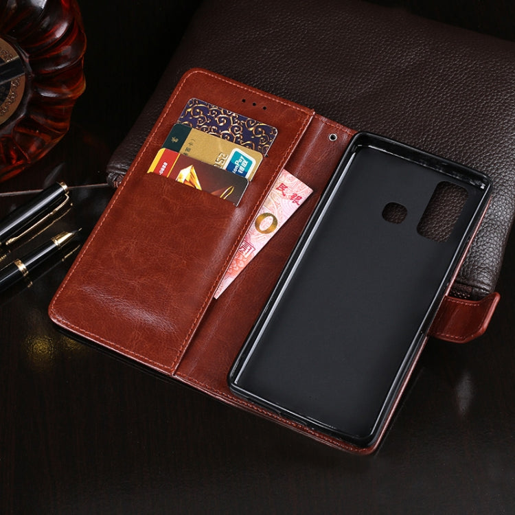 For Infinix Hot 9 Pro idewei Crazy Horse Texture Horizontal Flip Leather Case with Holder & Card Slots & Wallet(Brown) - Infinix Cases by idewei | Online Shopping UK | buy2fix