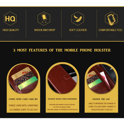 For Infinix Hot 9 Pro idewei Crazy Horse Texture Horizontal Flip Leather Case with Holder & Card Slots & Wallet(Brown) - Infinix Cases by idewei | Online Shopping UK | buy2fix