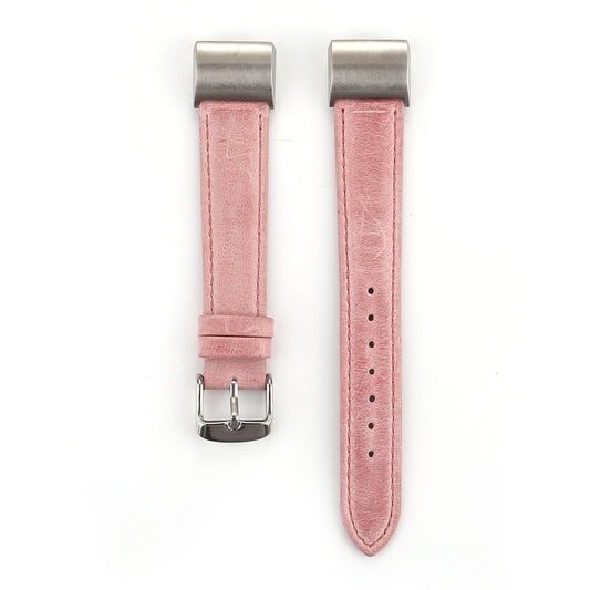 For Fitbit Charge 2 Fresh Style Leather Watch Band(Pink) - Watch Bands by buy2fix | Online Shopping UK | buy2fix