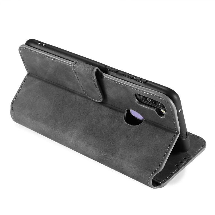 For Samsung Galaxy M11 / A11 (EU Version) DG.MING Retro Oil Side Horizontal Flip Case with Holder & Card Slots & Wallet(Grey) - Galaxy Phone Cases by DG.MING | Online Shopping UK | buy2fix