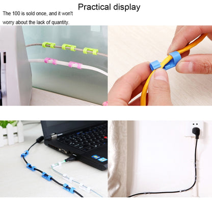 5 Packs / 100pcs Cable Fixed Clip Wire Organizer with Adhesive Random Color Delivery - Cable Ties & Organizers by buy2fix | Online Shopping UK | buy2fix