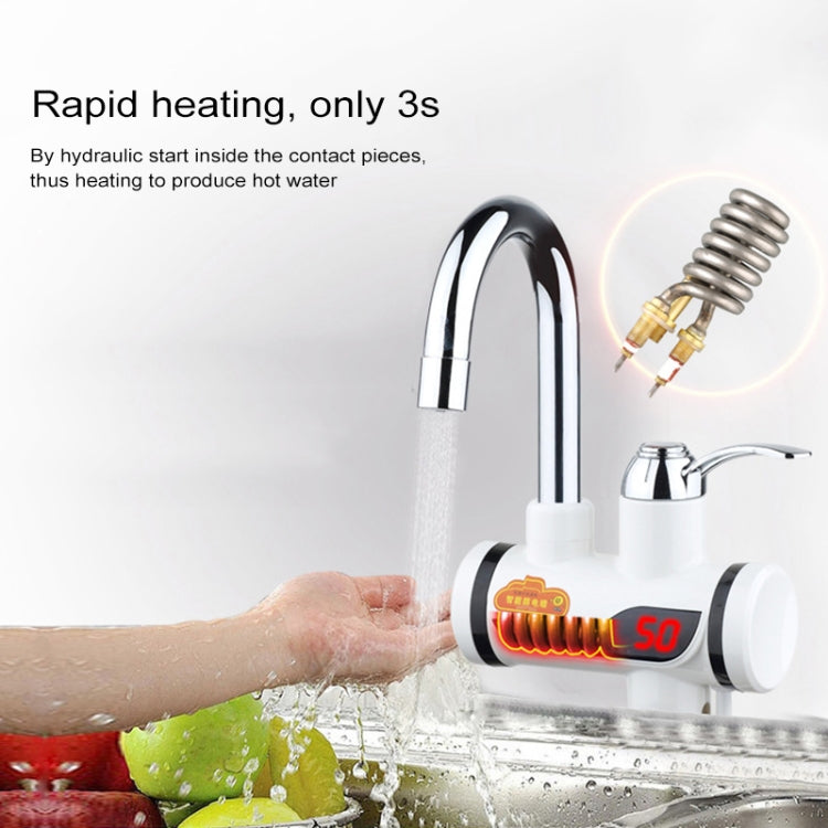 3s Fast Heat Electrothermal Rotatable Faucet Water Tap with Digital Display, 220V, Size: L - Shower Head by buy2fix | Online Shopping UK | buy2fix