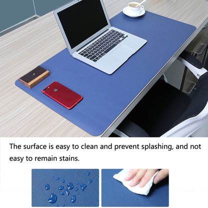 Multifunction Business Double Sided PU Leather Mouse Pad Keyboard Pad Table Mat Computer Desk Mat, Size: 90 x 45cm(Silver Grey) - Desk Pads by buy2fix | Online Shopping UK | buy2fix