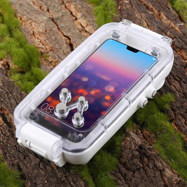 HAWEEL 40m/130ft Waterproof Diving Case for Huawei P20, Photo Video Taking Underwater Housing Cover(White) - Huawei Cases by HAWEEL | Online Shopping UK | buy2fix