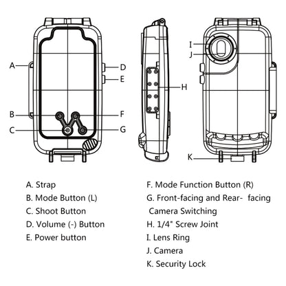 HAWEEL 40m/130ft Waterproof Diving Case for Huawei P20, Photo Video Taking Underwater Housing Cover(White) - Huawei Cases by HAWEEL | Online Shopping UK | buy2fix