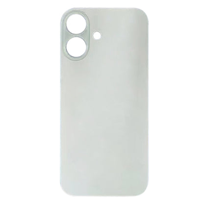 For iPhone 16 Easy Replacement Big Camera Hole Glass Back Battery Cover(White) -  by buy2fix | Online Shopping UK | buy2fix