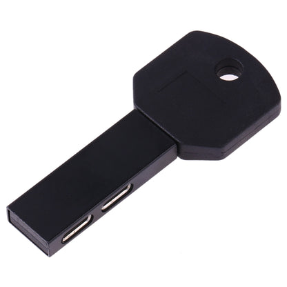 RC16 Dual 8 Pin Female to 8 Pin Male Key Shape Mini Portable Audio & Charge Adapter(Black) - Converter & Adapter by buy2fix | Online Shopping UK | buy2fix