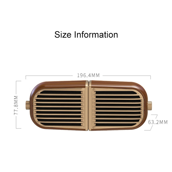 Oneder V8 Magnetic Suction Pair Stereo Sound Box Wireless Bluetooth Speaker with Strap, Support Hands-free & TF Card & AUX & USB Drive(Bronze) - Desktop Speaker by OneDer | Online Shopping UK | buy2fix