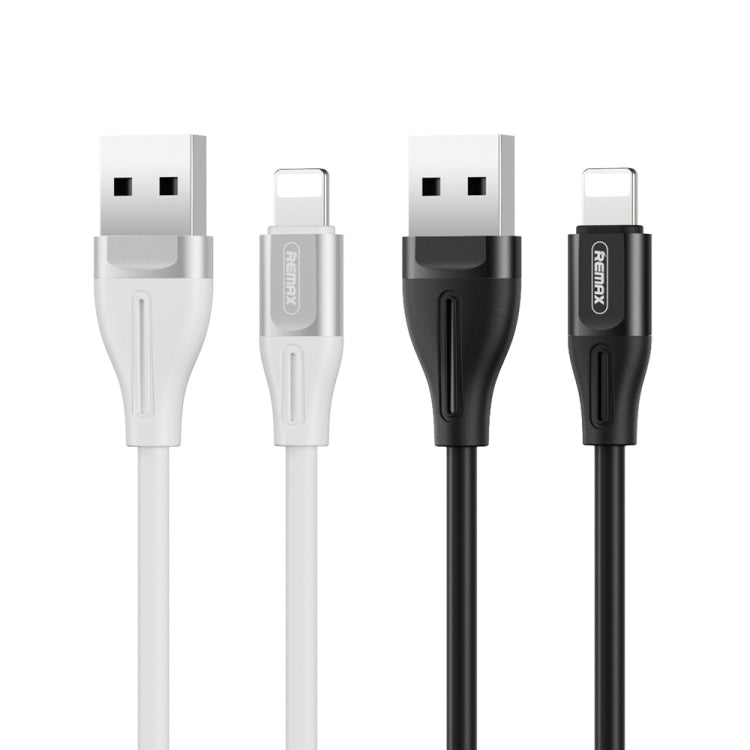 REMAX RC-075i 1m 2.1A USB to 8 Pin Jell Data Cable for iPhone, iPad(Black) - Normal Style Cable by REMAX | Online Shopping UK | buy2fix