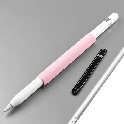 Magnetic Sleeve Silicone Holder Grip Set for Apple Pencil (Pink) - Pencil Accessories by buy2fix | Online Shopping UK | buy2fix