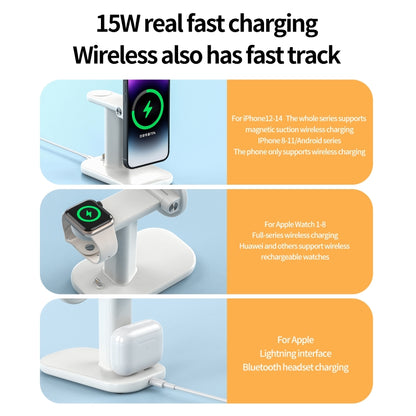 JJT-A70 15W 3 in 1 Multifunctional Magnetic Wireless Charging Holder (Black) - Wireless Charger by buy2fix | Online Shopping UK | buy2fix