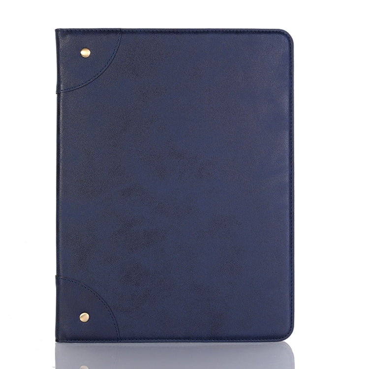 Retro Book Style Horizontal Flip PU Leather Case for iPad Air 13 2024 / iPad Pro 12.9 inch (2018), with Holder & Card Slots & Wallet (Navy Blue) - iPad Pro 12.9 (2018) Cases by buy2fix | Online Shopping UK | buy2fix