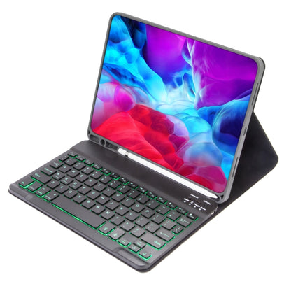 X-11BS Skin Plain Texture Detachable Bluetooth Keyboard Tablet Case for iPad Pro 11 inch 2020 / 2018, with Pen Slot & Backlight (Green) - For iPad Pro by buy2fix | Online Shopping UK | buy2fix