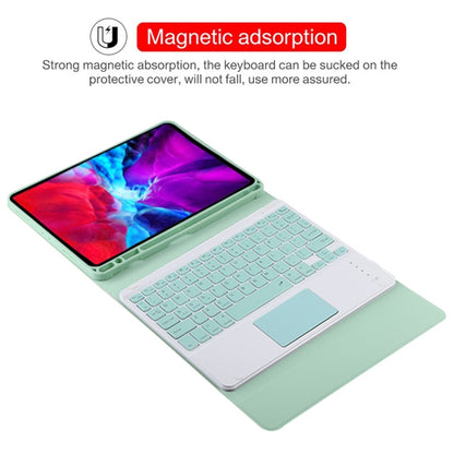 TG11BC Detachable Bluetooth Green Keyboard Microfiber Leather Tablet Case for iPad Pro 11 inch (2020), with Touchpad & Pen Slot & Holder (Green) - For iPad Pro by buy2fix | Online Shopping UK | buy2fix