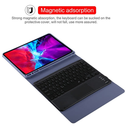 TG11BCS Detachable Bluetooth Black Keyboard Microfiber Leather Tablet Case for iPad Pro 11 inch (2020), with Backlight & Touchpad & Pen Slot & Holder (Purple) - For iPad Pro by buy2fix | Online Shopping UK | buy2fix