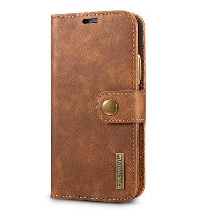 For iPhone X / XS DG.MING  Crazy Horse Texture Horizontal Flip Detachable Magnetic Protective Case with Holder & Card Slots & Wallet(Brown) - More iPhone Cases by DG.MING | Online Shopping UK | buy2fix