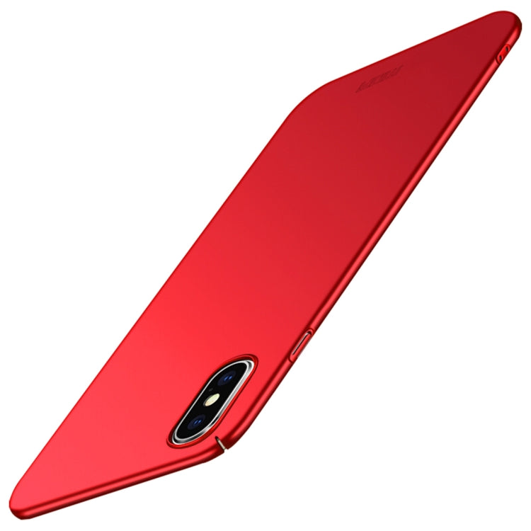 For iPhone XS Max MOFI Frosted PC Ultra-thin Full Coverage Protective Case (Red) - More iPhone Cases by MOFI | Online Shopping UK | buy2fix