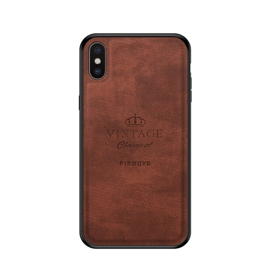 For iPhone XS Max PINWUYO Anti-wrestling Waterproof Full Coverage PC Case(Brown) - More iPhone Cases by PINWUYO | Online Shopping UK | buy2fix