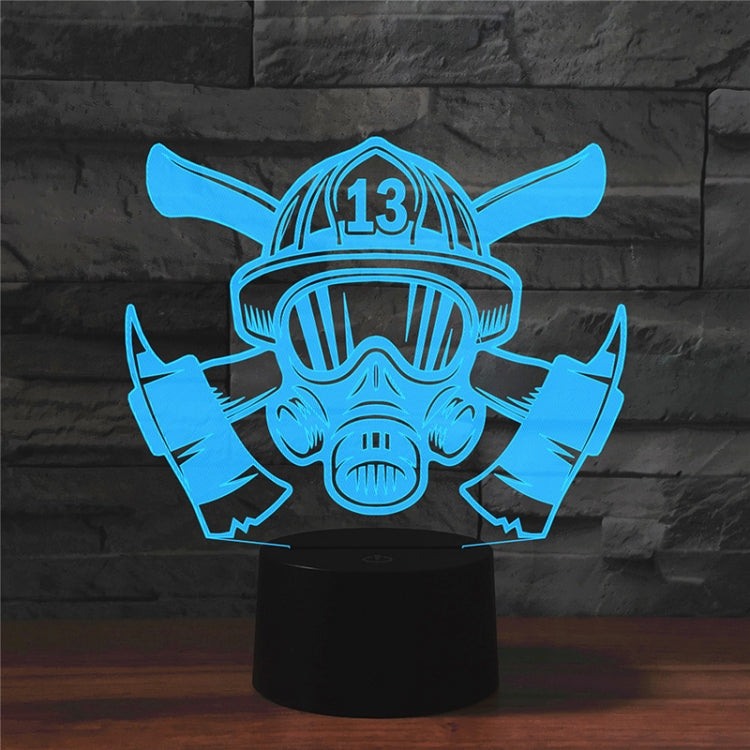 Fire Fighting Shape 3D Colorful LED Vision Light Table Lamp, Crack Remote Control Version - Novelty Lighting by buy2fix | Online Shopping UK | buy2fix