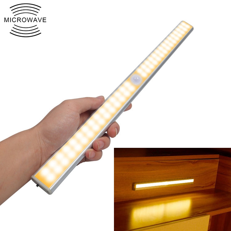 2.8W 40 LEDs Warm White Wide Screen Intelligent Human Body Sensor Light LED Corridor Cabinet Light, USB Charging Version - Sensor LED Lights by buy2fix | Online Shopping UK | buy2fix