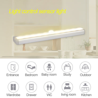 1.8W 10 LEDs White Light Wide Screen Intelligent Human Body Sensor Light LED Corridor Cabinet Light, USB Charging Version - Sensor LED Lights by buy2fix | Online Shopping UK | buy2fix