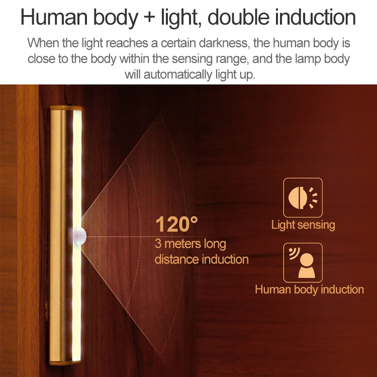 1.8W 10 LEDs White Light Wide Screen Intelligent Human Body Sensor Light LED Corridor Cabinet Light, Battery Version - Sensor LED Lights by buy2fix | Online Shopping UK | buy2fix