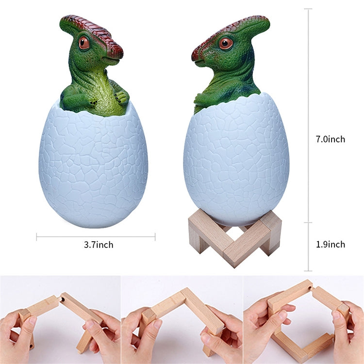 Parasaurolophus Shape Creative Touch 3D Decorative Night Light, 3-color Patting Version - Night Lights by buy2fix | Online Shopping UK | buy2fix