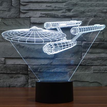 Star Trek Battleship Style 3D Touch Switch Control LED Light , 7 Color Discoloration Creative Visual Stereo Lamp Desk Lamp Night Light - Novelty Lighting by buy2fix | Online Shopping UK | buy2fix