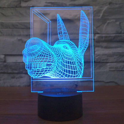 Donkey Shape 3D Touch Switch Control LED Light , 7 Colour Discoloration Creative Visual Stereo Lamp Desk Lamp Night Light - Novelty Lighting by buy2fix | Online Shopping UK | buy2fix