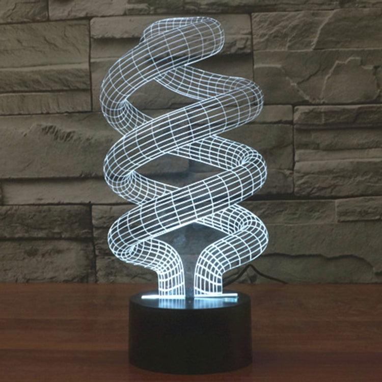 Spiral Style 3D Touch Switch Control LED Light , 7 Color Discoloration Creative Visual Stereo Lamp Desk Lamp Night Light - Novelty Lighting by buy2fix | Online Shopping UK | buy2fix