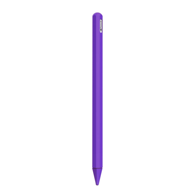 Stylus Pen Silica Gel Protective Case for Apple Pencil 2 (Purple) - Pencil Accessories by buy2fix | Online Shopping UK | buy2fix