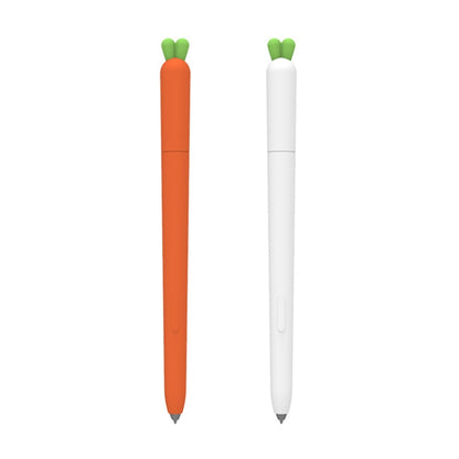 Cute Carrot Liquid Silicone Protective Cover for Samsung Galaxy Tab S6 Lite(Orange) - Pencil Accessories by buy2fix | Online Shopping UK | buy2fix
