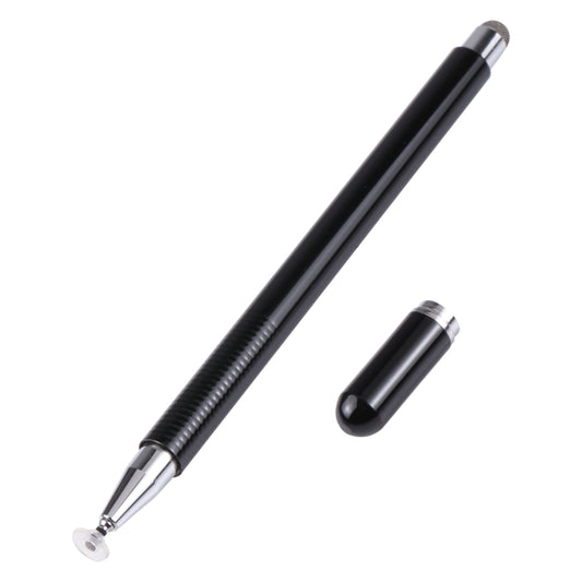 361 2 in 1 Universal Silicone Disc Nib Stylus Pen with Mobile Phone Writing Pen & Magnetic Cap(Black) - Stylus Pen by buy2fix | Online Shopping UK | buy2fix