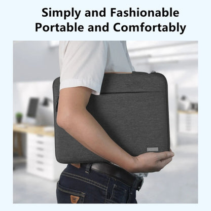 For 13 inch Laptop Zipper Waterproof  Handheld Sleeve Bag (Beige White) - 13.3 inch by buy2fix | Online Shopping UK | buy2fix