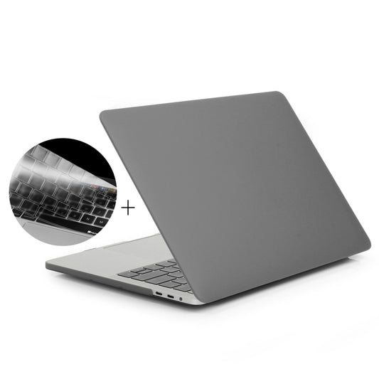 ENKAY Hat-Prince 2 in 1 Frosted Hard Shell Plastic Protective Case + US Version Ultra-thin TPU Keyboard Protector Cover for 2016 New MacBook Pro 13.3 inch without Touchbar (A1708)(Grey) - MacBook Pro Cases by ENKAY | Online Shopping UK | buy2fix